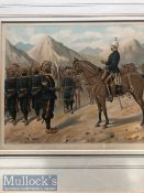 India - Original colour lithograph of a Sikhs of the Punjab frontier force no1 Kohat mountain