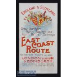 East Coast Route. London (Kings X) & Edinburgh 1901 - a very attractive 11 page folds out