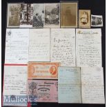 Small Selection of Photocards and Ephemera with postcards^ cabinet cards^ plus a small selection