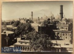 India - Early 1880s albumen photo of the Sikh ruler of Punjab Maharaja Ranjit Singhs Samadh or