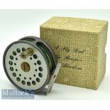 J S Sharpe Ltd Aberdeen The Gordon 3.5” alloy fly reel – alloy foot^ original celluloid handle – c/w