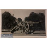 India & Punjab - Original real photo postcard of Maharaja Ranjit Singhs Zam Zam the cannon of the