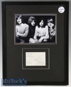 Autograph - Led Zeppelin Signed Framed Display featuring an autograph page signed by all four