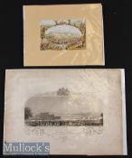 The Crystal Palace Exhibition 1851 Engraving. A very beautiful large panoramic view of the Crystal