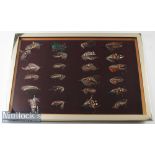 Selection of Dressed Gut Eyed Salmon Flies with frames measuring 45x30cm includes 65 examples^
