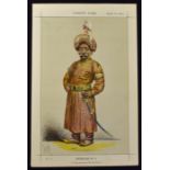 India – Nawab Sayyid Mansur Ali Khan 1830-1884 Vanity Fair colour print