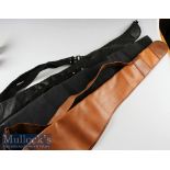 3x Gun/Rifle slip case/bags one leather measuring 120cm approx.^ 2x fabric bags measuring 120cm