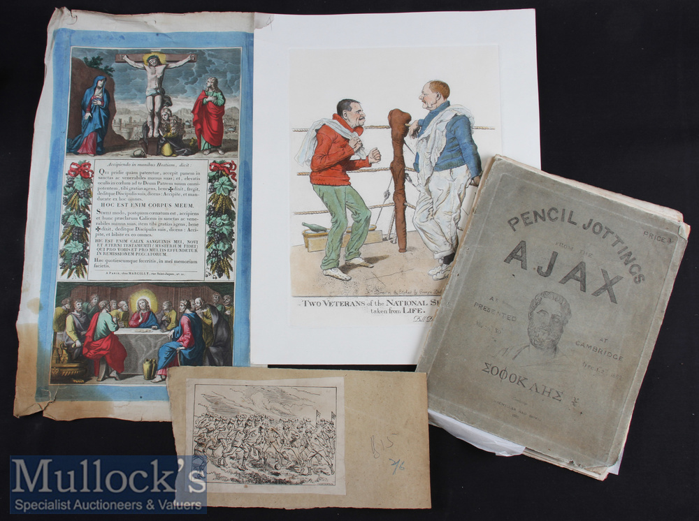 Pencil Jottings from the Ajax as presented at Cambridge 1883 Engravings (8)^ together with ‘Two