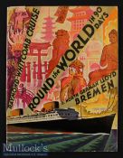 Maritime - SS Breman. Round The World Cruise In 90 Days 1938 Publication An impressive 44 page