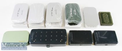 Selection of Wet & Dry Fly Metal Boxes (10) including 3x Noris Shakespeare^ Snowbee^ The Loch