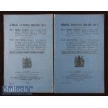 Ireland – Judicial Statistics 1917 and 1918 HMSO Dublin both in original blue wraps^ covers criminal