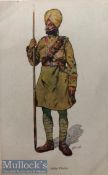 India & Punjab – Sikh Soldier WWI A vintage French antique postcard showing a Sikh soldier titled