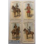 India - Collection of 4x original British Indian army Cigarette cards showing Sikh regiments