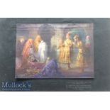 India Mughal Emperor Lithograph 19th century colour lithograph India. Mughal Emperor Akbar sees