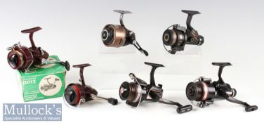 6x Shakespeare Spinning Reels including Standard 2012 with box^ Standard 2002^ Omni-X 040^ Omni 037^