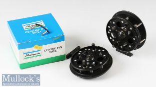 2x Shakespeare Centrepin Reels including Eagle 2900 400 with box and line guard^ plus Black Eagle
