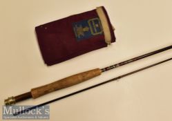 Hardy Bros Sovereign 9ft Fly Rod IGPZ7822 with broken top section^ o/w in good condition^ in maker’s