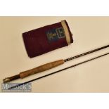 Hardy Bros Sovereign 9ft Fly Rod IGPZ7822 with broken top section^ o/w in good condition^ in maker’s