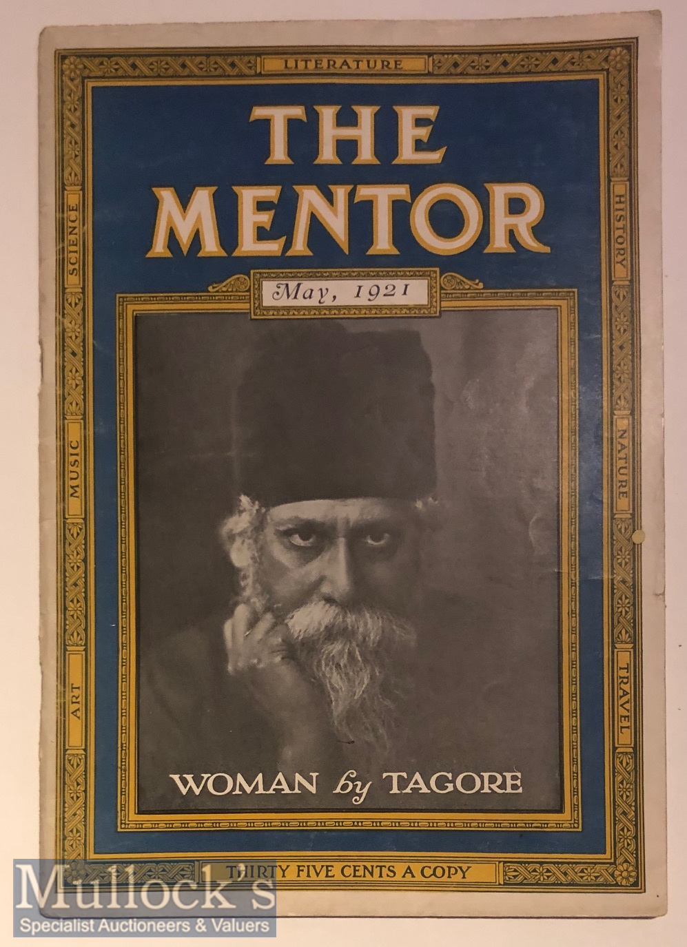 India - The Mentor - Women by Tagore c1921 rare magazine covering Tagore’s views on women and