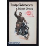 Rudge-Whitworth Motor Cycles 1929 Sales Catalogue - a 20 page catalogue illustrating and detailing