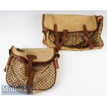 Barbour Fishing Tackle and Game Canvas Bag with shoulder strap^ netted pouch to front^ two front