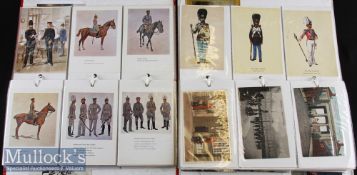 Quantity of Military Uniform Postcards / Prints from countries such as Germany^ German Flags^