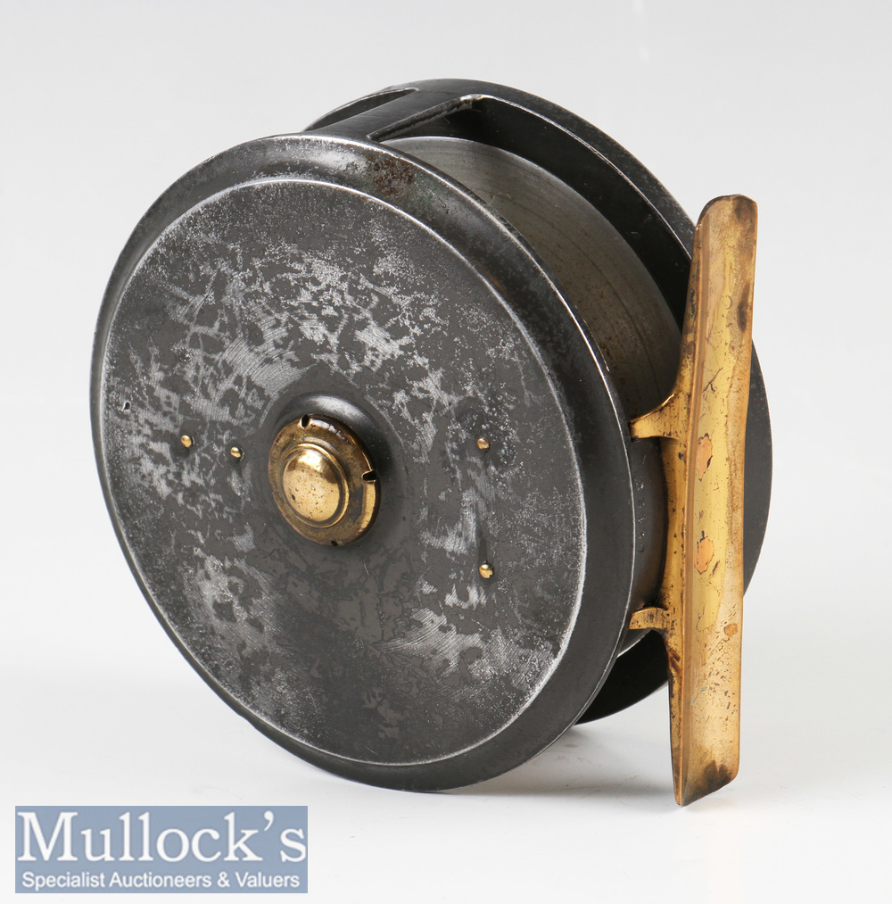 Hatton Bros of Hereford 3 ¾” Fly Reel Centabrake No1 patent 27023^ ivorine handle^ fixed check^ - Image 2 of 2