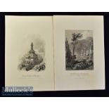 India - c1860 Fourteen steel engravings depicting various scenes such as Exterior of Hindoo