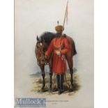 India - Original 19th century coloured lithograph of the Government generals body guard Calcutta^