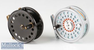 2x Modern Fly Reels – Caps Classic Trout 3 1/8” reel^ in gun metal finish with brass foot^ rim