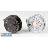 2x Modern Fly Reels – Caps Classic Trout 3 1/8” reel^ in gun metal finish with brass foot^ rim