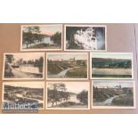 Collection of (8) printed postcards of Shillong^ India c1900s. Set includes views of the lake^ the