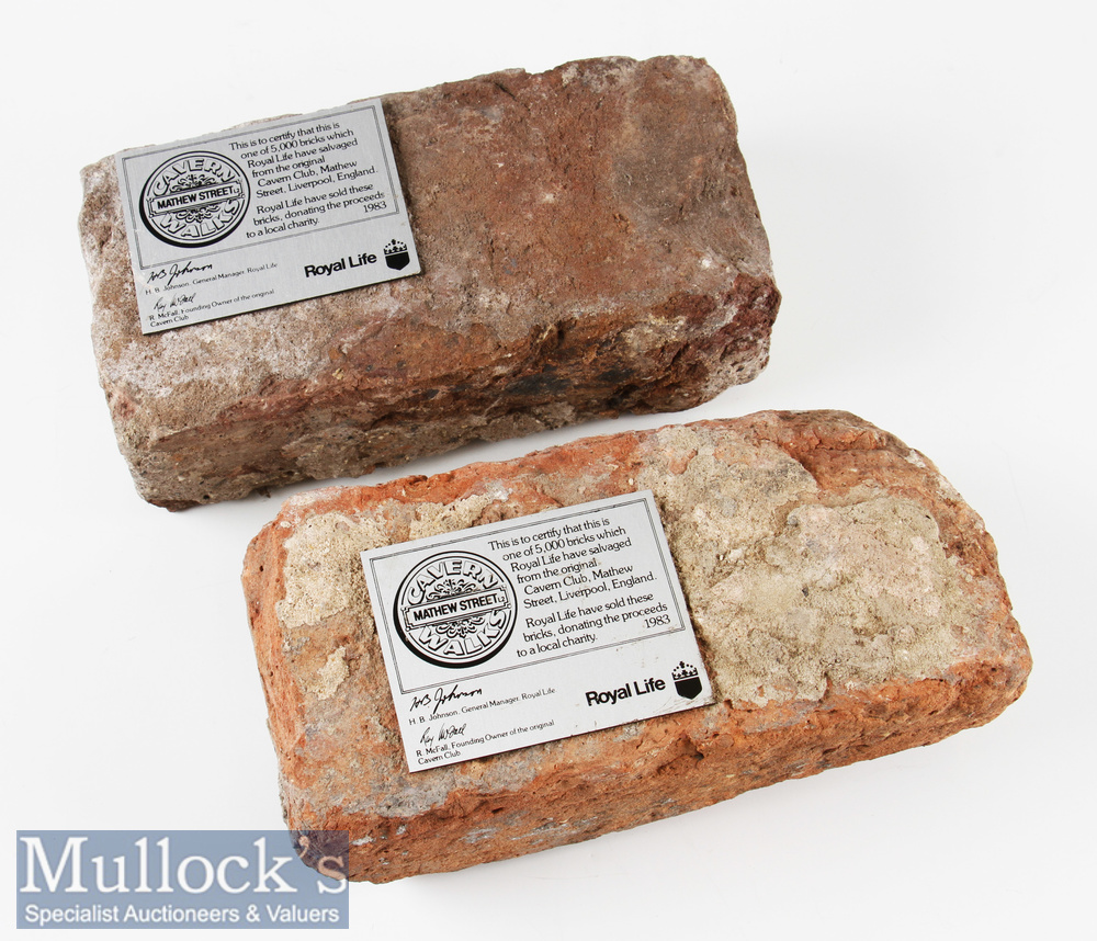 2x The Beatles – The Cavern Club Original Bricks from the world famous Cavern Club^ with