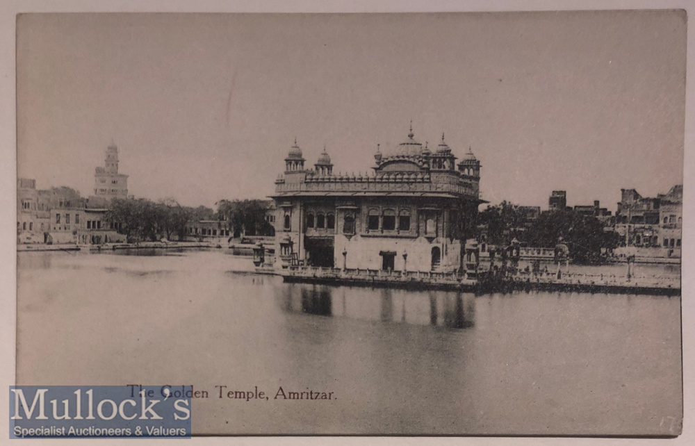 India Postcard 'Golden Temple' - Original postcard of the Golden temple and baba atal^ Amritsar