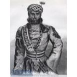 India and Punjab– Meer Heidayut Ali^ Rissaldar (Native Captain)^ 1858 An original ILN wood engraving