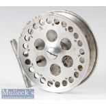 Adcock Stanton alloy trotting reel 5" dia ventilated drum face designed with no handles^ unnamed^