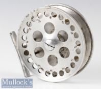 Adcock Stanton alloy trotting reel 5" dia ventilated drum face designed with no handles^ unnamed^