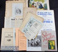 Selection of Assorted Paper Ephemera to include Pickwickian Illustrations laid to paperback^ Large