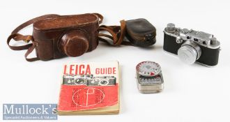 Leica D R P Ernst Leitz Wetzlar No. 227376 Camera with ‘Summitar f=5cm No 553055’ lens and Leica