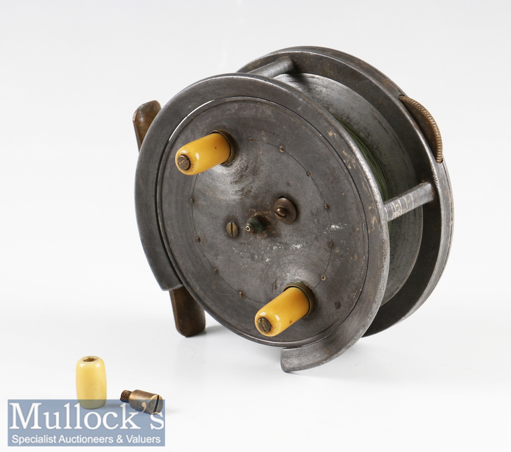 Dingley Silex style alloy casting reel made for Haynes Cork: 4" dia.^ with customised correct 1/4 - Image 4 of 4