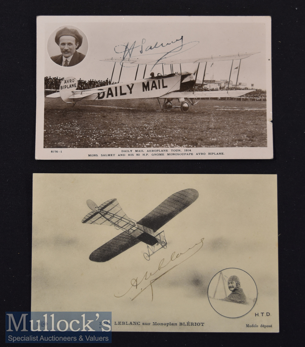 Aviation Autograph – Alfred Leblanc Signed Postcard a French pioneer of aviation^ inscribed to the