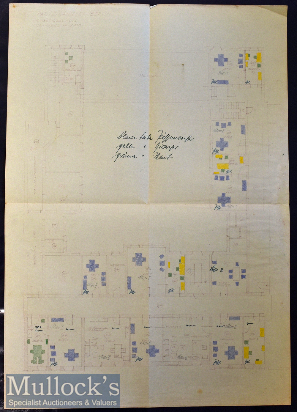 WWII – Adolf Hitler - Third Reich’s ‘Reich Chancellery’ Contemporary Plans – Selection of - Image 7 of 9