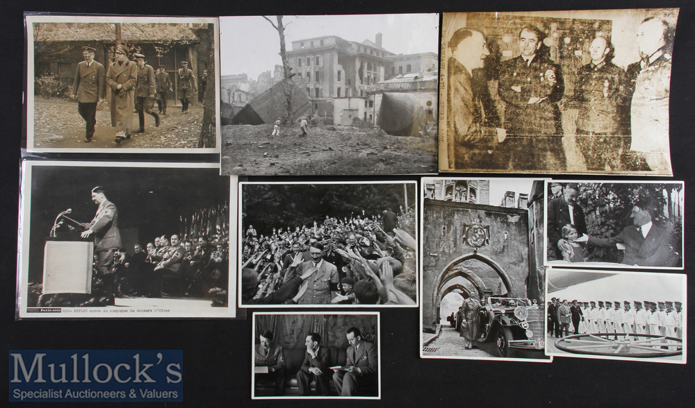 WWII Adolf Hitler Photographs including a selection of press photographs depicted with foreign