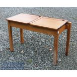 Vintage Children's Wooden Double School Desk 92x61x46cm approx. with hinged lids providing storage