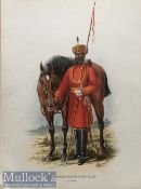 India - Original 19th century coloured lithograph of the Government generals body guard Calcutta^