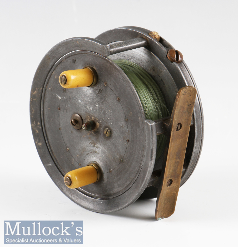 Dingley Silex style alloy casting reel made for Haynes Cork: 4" dia.^ with customised correct 1/4 - Image 2 of 4