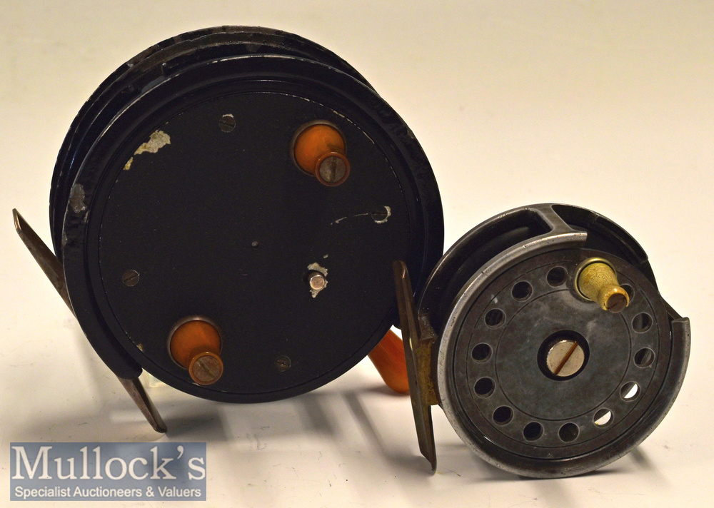 Ogden Smith reels including Selectos 3.75" black alloy^ twin handled^ smooth foot together with