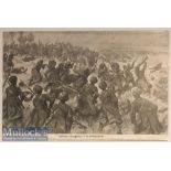 India – WWI Original postcard showing Sikhs charging a German trench during c1914