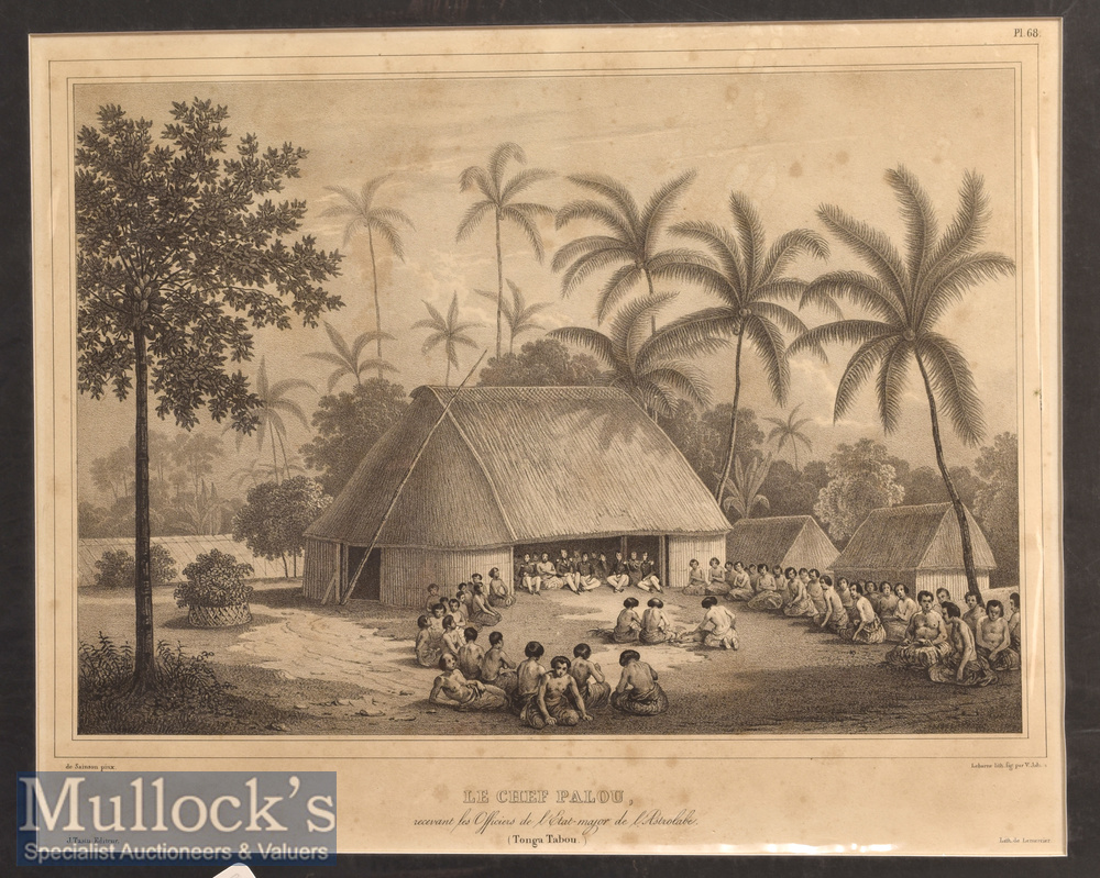 1830s Le Chef-Palou 'Tonga-Tabou' Engravings both mounted measure 49x36cm (2)