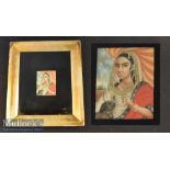 India & Punjab – Pair of Scarce and Rare Indian Miniature Paintings ‘The Lucknow Begum’ (Begum